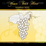 Abstract Bunch of Grapes on Elegant Background with Sample Text